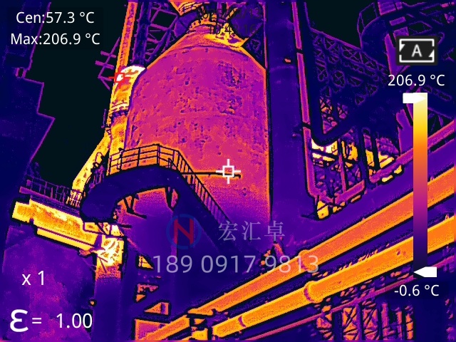 炼铁厂热风炉温度热成像监测